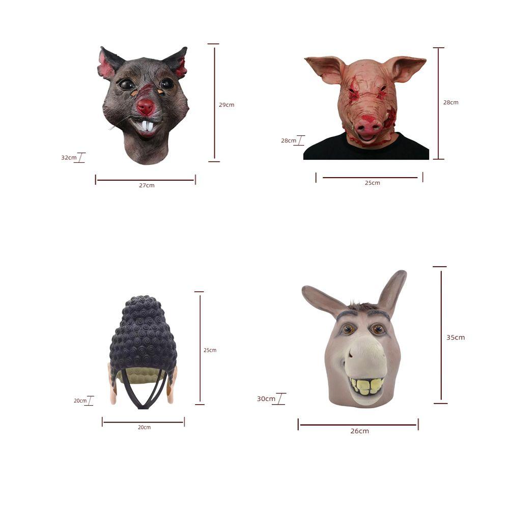 Latex Halloween  Cosplay Mask Unisex Haunted House Prop High Quality Animal Mask