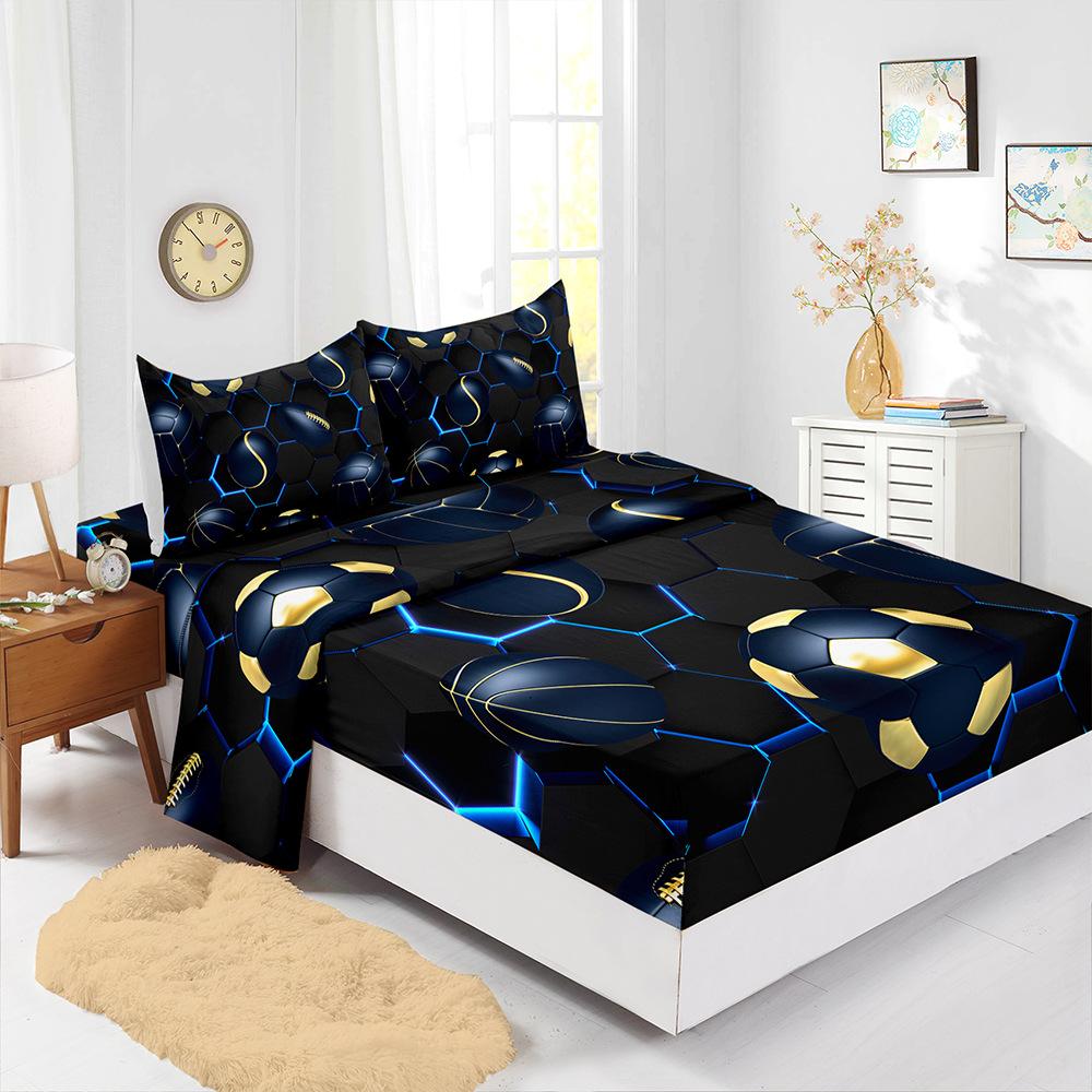 Vierteilige Matratze Sport Basketball Fußball Baseball Digitaldruck Matratzenschutzbezug