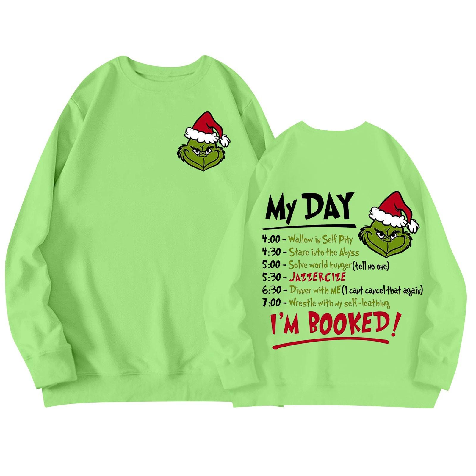 

Унисекс Длинные рукава Повседневный однотонный круглый вырез Толстовка Топ XXL зелёный