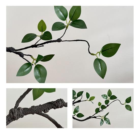 Fake Plants Stems Realistic Artificial Greenery Plant Stem Faux Bendable Branches with Leaves for Vase Filler Home Office Dining Table Decor