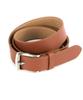 THE-ABON Miller Silver Wave Buckle Faux Leather Camel
