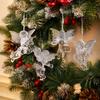 Holiday Party Hanging Decor 4Pcs Winged Angel Ornaments, Clear Figurines, Exquisite Gifts for Friends Christmas Tree Decor, Seasonal Home Supplies
