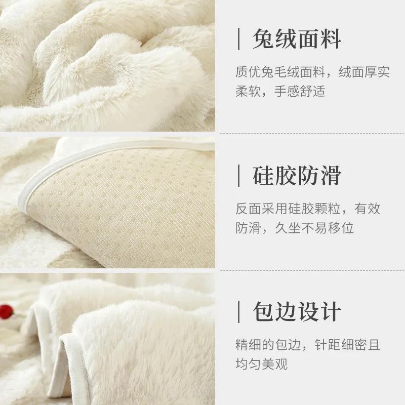 Super Soft Thicken Bubble Plush Sofa Cover Non-slip L-shaped Couch Cover Winter Warm Sofa Towel for Living Room Cushion