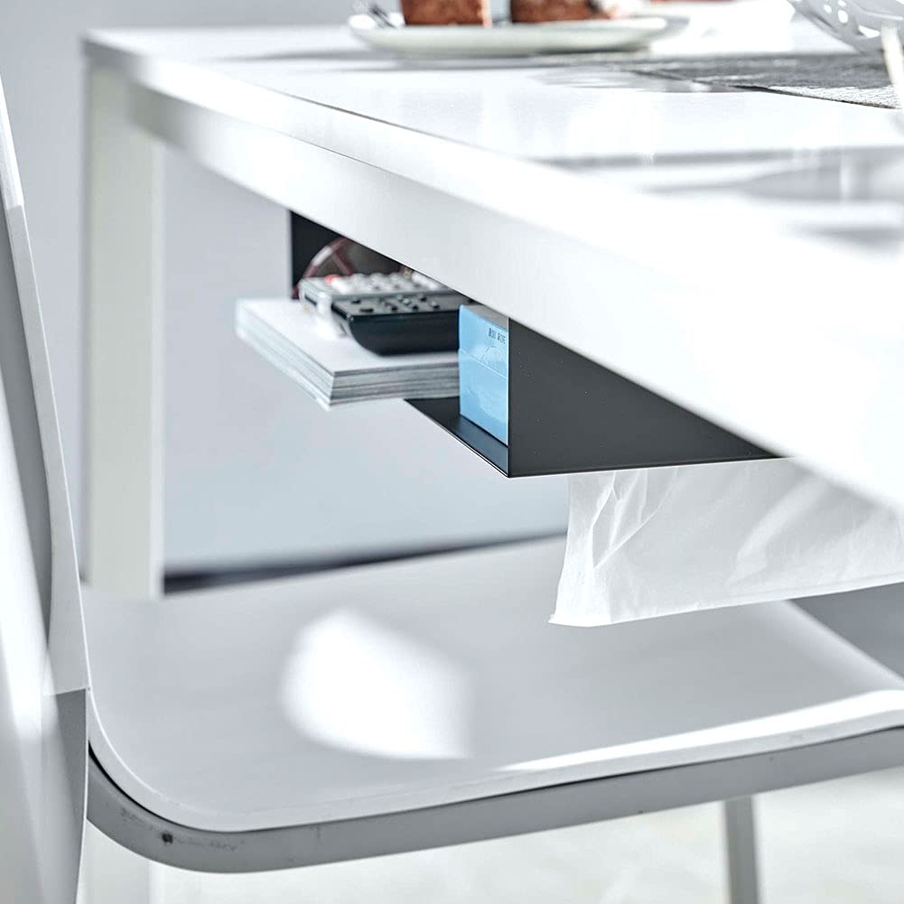 Yamazaki Jitsugyo 5482 Pod stolem Úložný stojan Černá věž Dálkové ovládání hromadného úložiště Přibl. Š44XH25XV7,2 cm