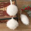 White Christmas Tree Ornament Plush Texture Christmas Hanging Ornament Plush Christmas Ornament
