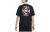 Nike T Shirts Women's Black Crew Neck Moderate Straight Fit FB8210-010