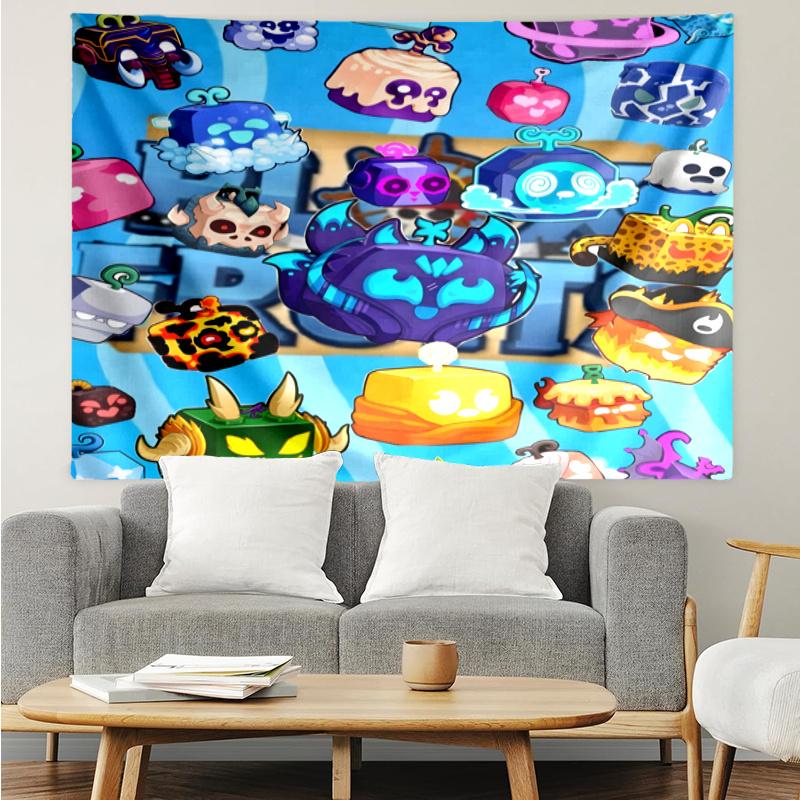 Blox fruit Wall Hanging Tapestry Wall Cloth Tapestries Decor Wall Bedroom Decoration
