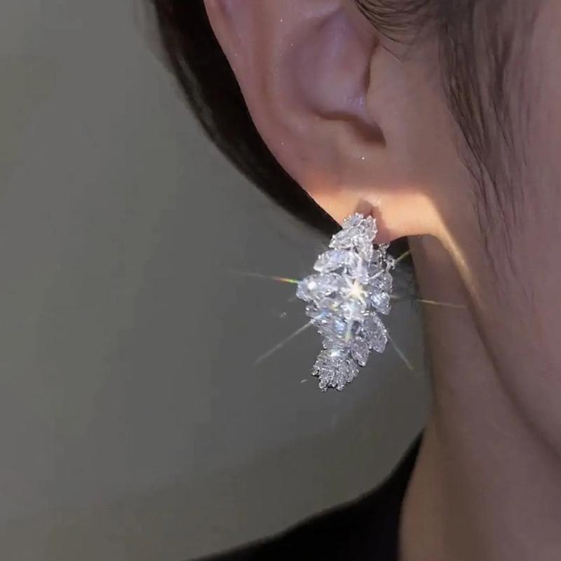 1 Paar Mode Einzigartige Elegante Exquisite Blatt Tropfen Ohrringe Luxus Schmuck Geschenk