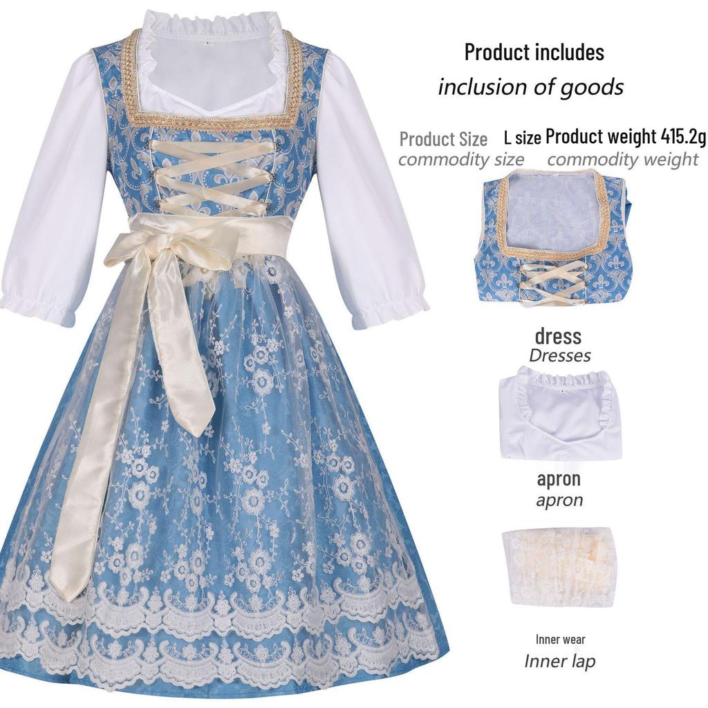 Bavarian Oktoberfest Women's Costume Set - Halloween Carnival Outfit