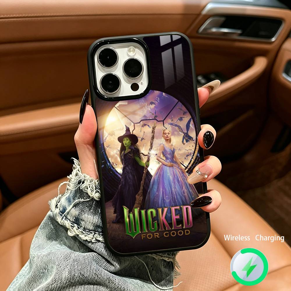 Wicked Musical Green And Pink Phone Case For IPhone17 16 15 14 13 12 11 Pro Max 16/15/14Plus Wireless Charger Cover Funda