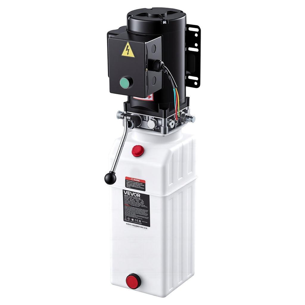 10L Hydraulic Pump, 2.2KW Hydraulic Dump Trailer Pump Single Acting, 22Mpa Max Relief Pressure, 6.3L/min Flow Rate, AC220-240V Hydraulic Power Unit