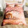 Lion Duvet Cover Set King Queen Hand Drawn Animal Bedding Set Graffiti Abstract Art Quilt Cover Wildlife Vintage Comforter Cover