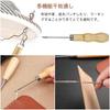 Samkos Leather Craft Leather Tool Set Sewing Tools Leather Tools Needle Handmade Leather String Cotton Thread Hand Sewing Tools DIY Sewing Kit Zar