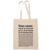 Tote Bag - PLANETEE - Amie Situation Femme Beige - Coton - Beige - Imprimé En France