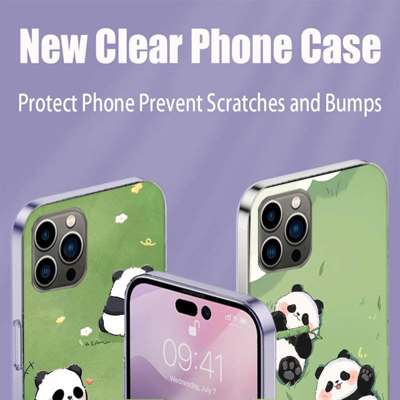 Very Cute Little Panda Phone Case For Iphone 17 Air 15 Pro 14 Plus 16 Pro Max 17E 16E 12 13 Mini 11 Cover Cute Fundas
