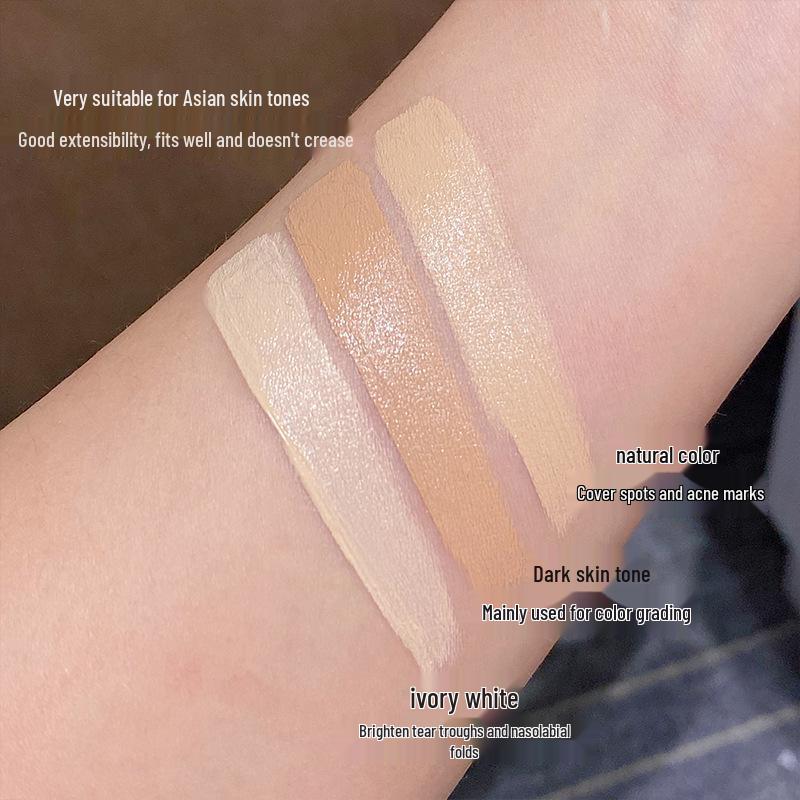 sweetmint Tri-Color Concealer: Covers Blemishes, Acne Scars, Dark Circles, Tear Troughs; Foundation & Contour Cream Matte.