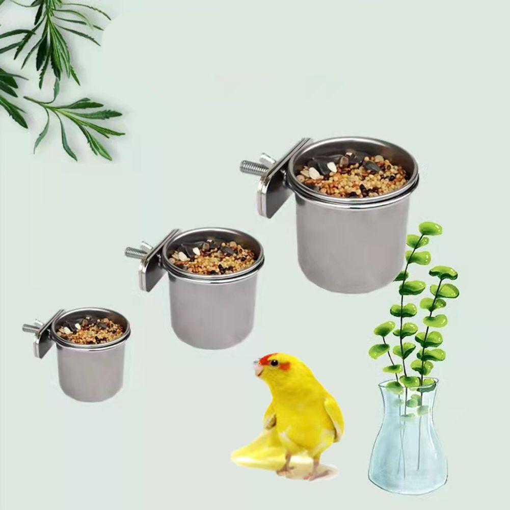 Bird Supplies Cup Dish Anti-turnover Drinking Feeder Pet Birds Hanging Cage Feeding Food Bowl