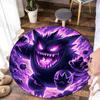 1PC Japanese Games P-Pokemon G-Gengar Print Round Carpet Rug for Living Room Bedroom Carpet Flannel Non-slip Rugs Gift Potdemiel