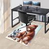 1pc Teddy Bear Office Chair Mat - Anime Cartoon Design, Non-Slip Carpet for Home Decor, Suitable for All Seasons, Ideal As a Gift or for Gaming Rooms