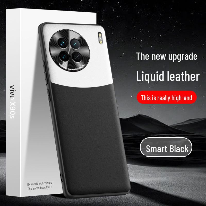Protective Liquid Leather Case for vivoX90, Anti-drop and Anti-stain, One-piece Design