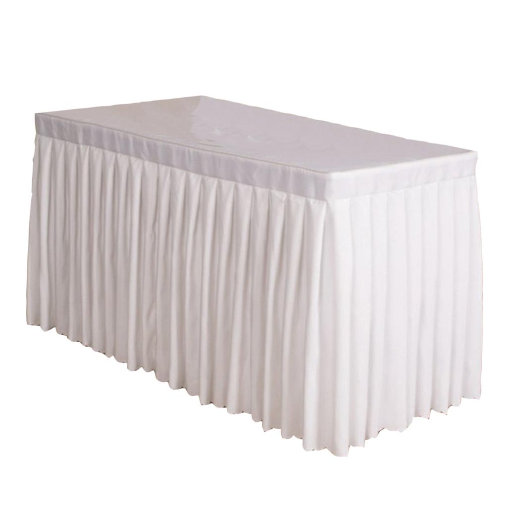

47 Скатерть Юбка Чехлы для Свадебного Приема Вечеринка Стол Чехол Рождественская Обеденная Скатерть белый