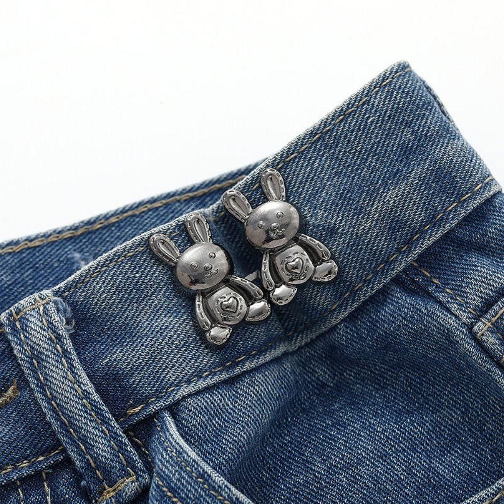 Zinc Zinc Alloy Rabbit Snaps Detachable Pant Clips Multicolour  Stylish   Tightening