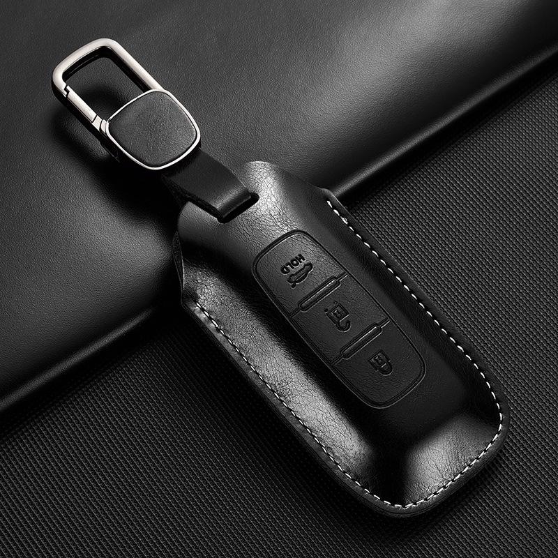 Suitable for Nissan Leather Key Cover 14th Generation Xuanyi Teana Qashqai Tan Lu Qi Juntiida Jinke Loulan Car Buckle Case
