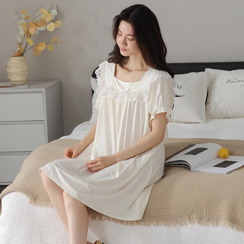 Women's Loose Summer Nightgown: Short Sleeve, Cool & Lightweight Plus Size Pajama Dress for Moms