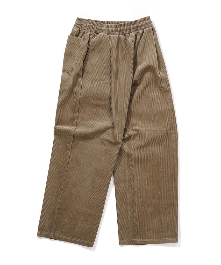 GAKKAI UNIONS One-Pleat Corduroy Pants Cocoa