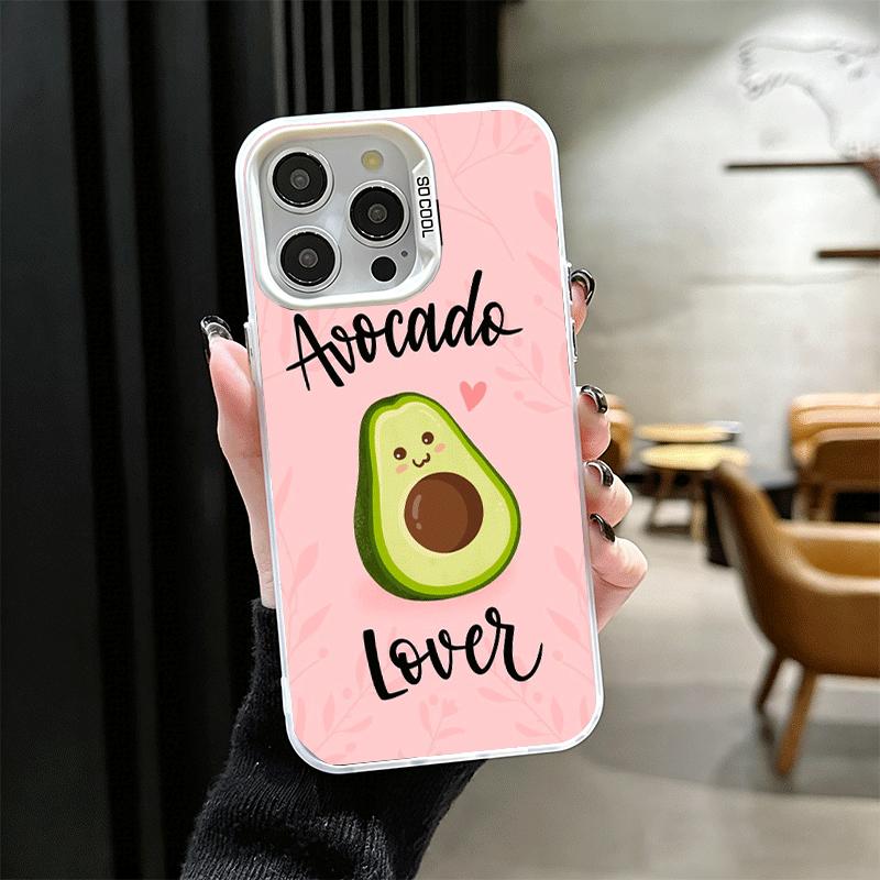 Cartoon Cute Avocado Soft Phone Case for iPhone 15 16 17 Pro Max 17Air 16E 14 Plus 13 12 Mini Shockproof Cover Back Shell