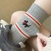 Ladies Fall Fashion New Pure Cotton Cute Line Puppy Mid Tube Socks