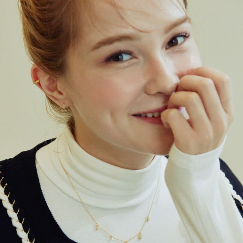 Shertz Pearl N Cubic Layered Combi Necklace (14k)