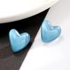 European & American C-Shaped Heart Velvet Stud Earrings for Women – Elegant Korean Style Accessories.