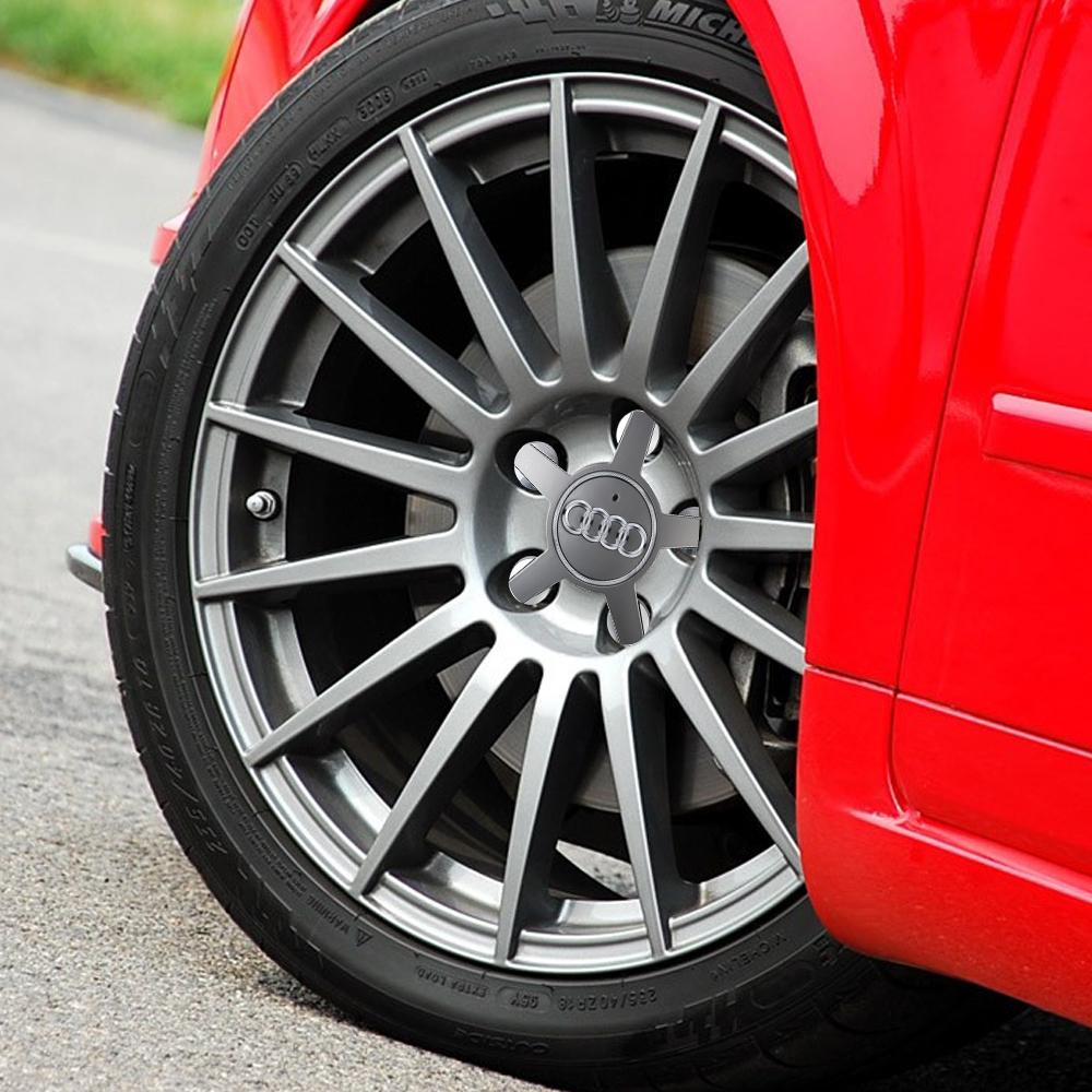 For Audi A4 4Pcs Car Wheel Center Hub Caps Five Claws Wheel Center Cap Hub Cover For Audi6 Q2 Q7 A3 B5 B B7 B8 B9 8P 8V 8L A5 A4 C6 C5 Q5 Q3