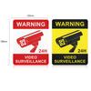 LYKX Výstražné nálepky Dohled Bezpečnostní kamera Alarm Nálepka Nálepka Značky Vodotěsná Matná textura Páska PVC Nálepka,19x15cm