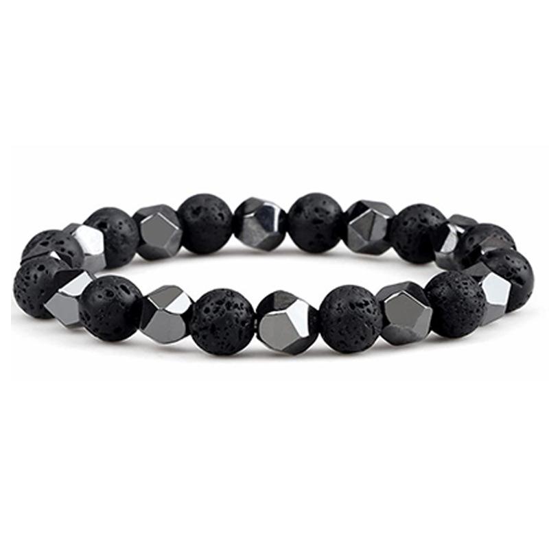 

JYL TS Bracelet Men s Fashionable Elastic Attracts Success & Confidence 1- Volcanic black gallstone венге
