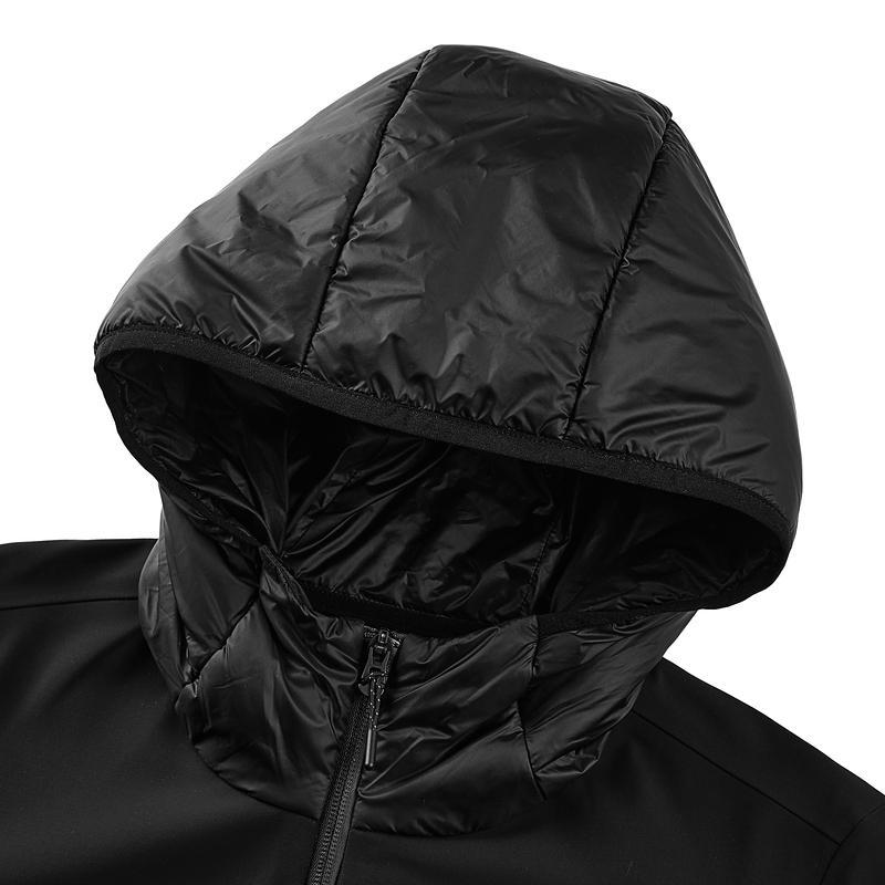 Skechers Comfortable Soft Hooded Casual Jacket Men jackets Carbon-Black P424M210-0018