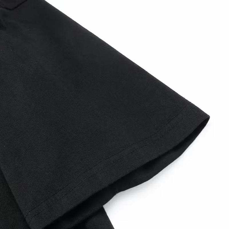 Men's Summer 100% Cotton Fashionable Casual Sports Loose Japanese Samurai Pattern Printed Round Neck Short Sleeve T-shirt Top