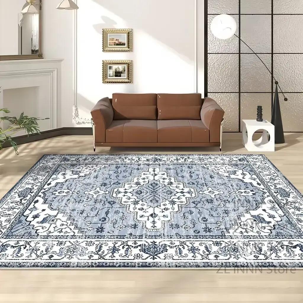 Boho Large Carpet for Living Room Persian Retro Decoration Home Non-slip Easy Clean Rug Bedroom Cloakroom Washable Floor Mat
