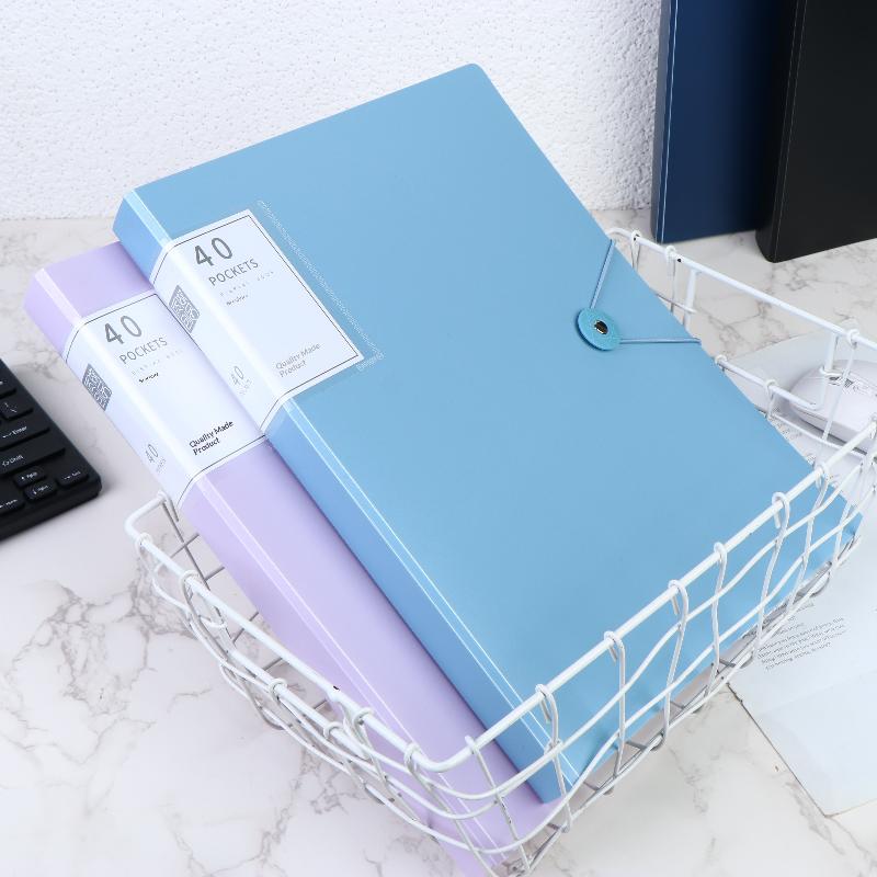1Pcs Pp High Transparency And Waterproof Insert Brochure 60/100 Pocket A4 File Folder Suitable For A4 Size Documents And Papers