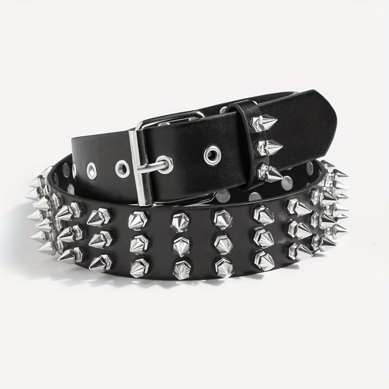 1PC Studded Belt Metal Punk Rock Rivet Belts For Women/Men Punk Belt Gothic Belt Accessories For Jeans Pants