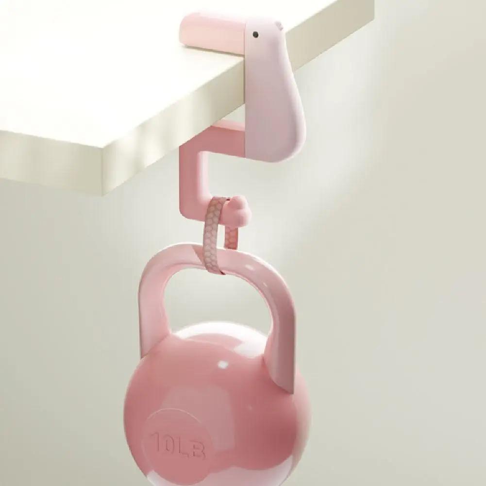 3PCS Cute Cartoon Multi-Purpose Duck Design Wall Hooks Hanger For Table Portable Folding Desk Stand Removable Reusable Backpack Hook