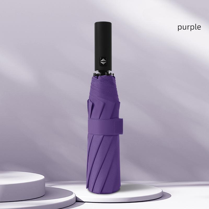 Durable Umbrella Automatic Sunny Simple Business Wind-resistant Folding Umbrella Three-fold Umbrella Portable Sturdy