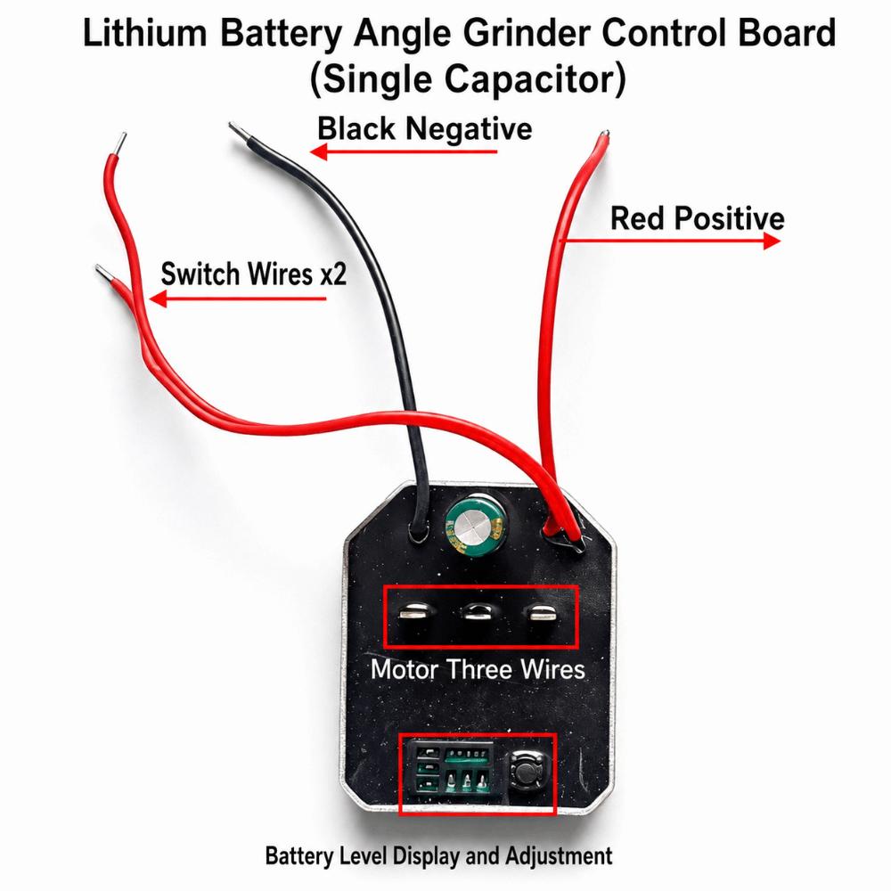 Bürstenloser Lithium Winkelschleifer Steuerplatine 60A Elektrischer Schraubenschlüssel Platine Elektrowerkzeug
