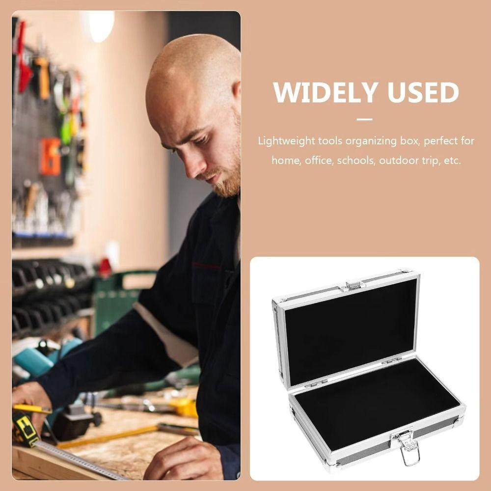 Lockable Design Aluminum Suitcase Drop-Resistant Metal Briefcase Jewelry Storage