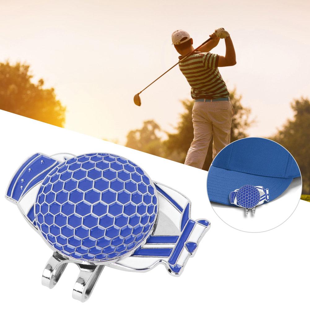 Przenośny Lekki Narzędzie do Oznaczania Piłek Golfowych Metalowy Klips do Daszka Marker Akcesorium Treningowe niebieski
