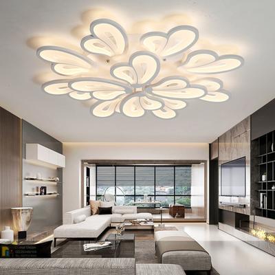 LED Flower Ceiling Lamp Soft Light Eye Light Dimmable Modern Protection Night Light Artistic Heart-shaped