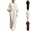 Women's Loose-fitting, Stylish, And Elegant Flared-Sleeve Linen Suit