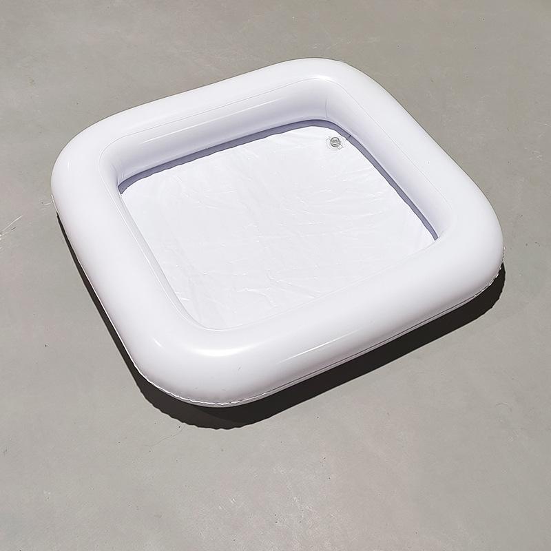 

PVC inflatable ice bar, water inflatable ice tray, beer cup holder, party, party, beverage tray, ice bucket, ice bar Diving Mask белый