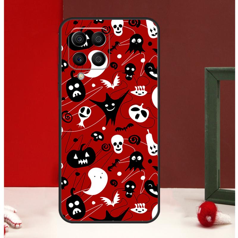Cute Halloween Ghost Bat Cover For Samsung Galaxy M23 M13 M33 M53 M31 M51 M21 M30s M20 M12 M32 M52 M54 M34 M14 Case